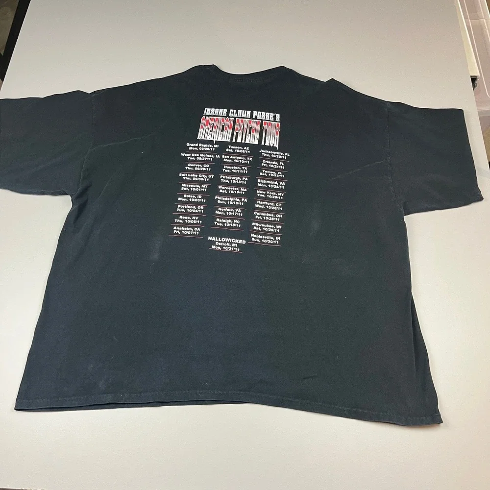 Gildan T-Shirt Mens XL Black ICP American Psycho Tour Twiztid 2011 Graphic